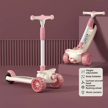 3 IN 1 KIDS PREMIUM FOLDABLE SCOOTY WITH MUSIC & LIGHTS